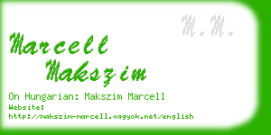 marcell makszim business card